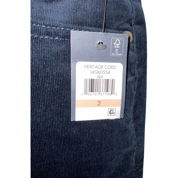 Tommy Hilfiger Women’s Tribeca Straight Leg Cropped Corduroy Pants Blue Size 2 - Picture 4 of 5
